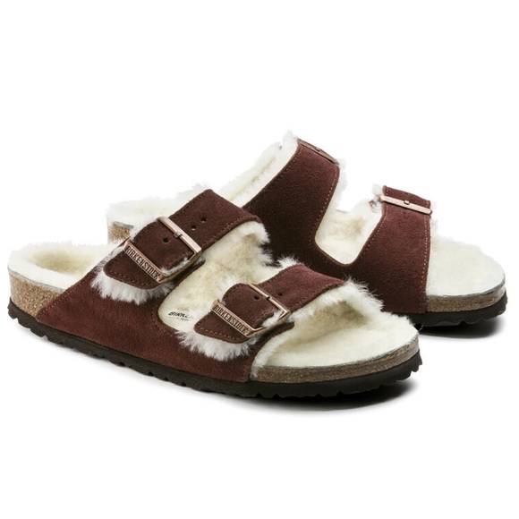 BIRKENSTOCK NEW SHEARLING FUR ARIZONA SANDALS - Picture 7 of 8